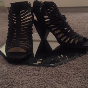New York & Company Caged Slingback Block Heels